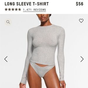 skims long sleeve t size medium